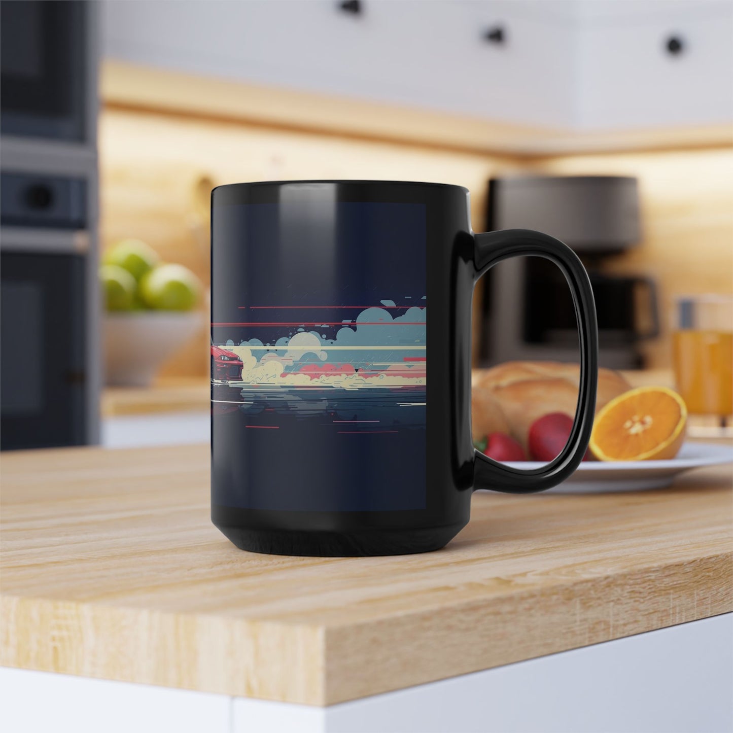 JDM Drift Car 15oz Black Mug — Racing Series Coffee Cup
