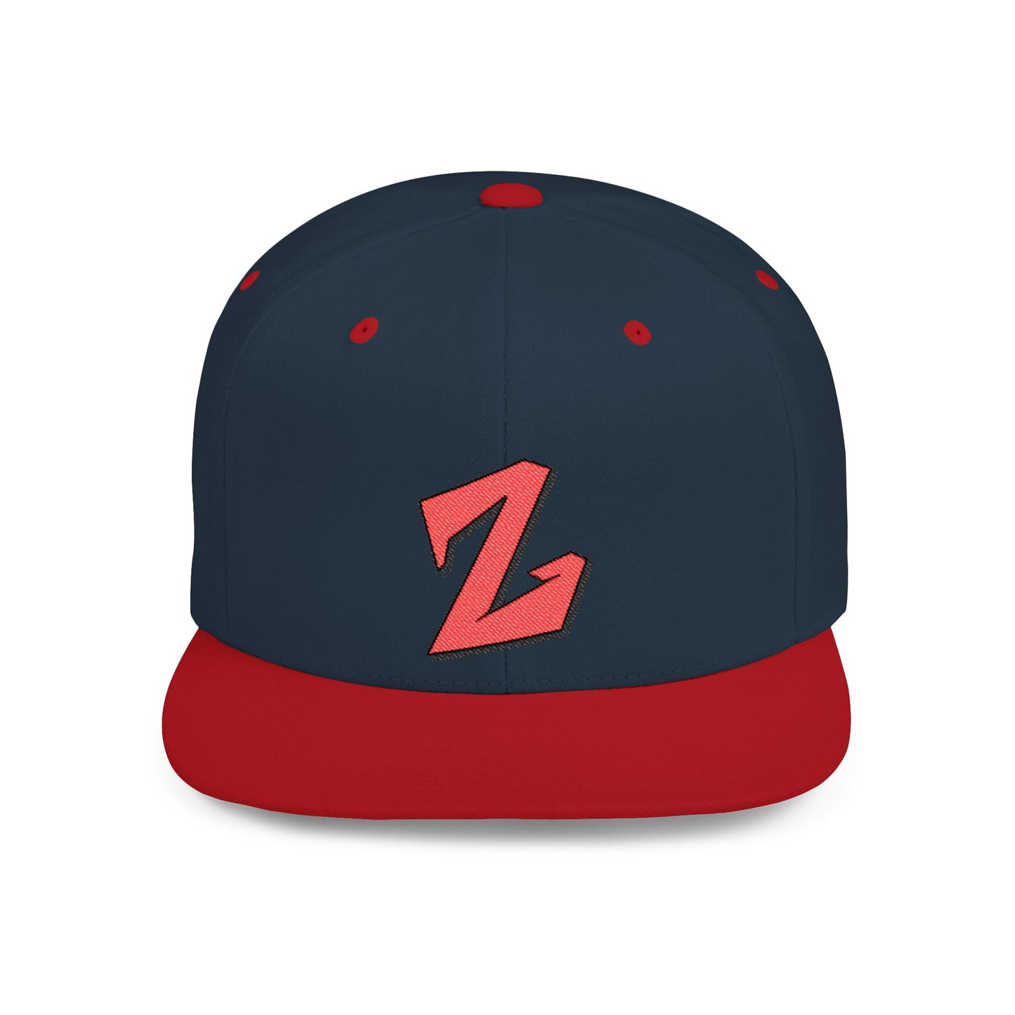 Custom Z-Embroidered Flat Bill Snapback Hat | Trendy Streetwear Accessory