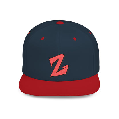 Custom Z-Embroidered Flat Bill Snapback Hat | Trendy Streetwear Accessory