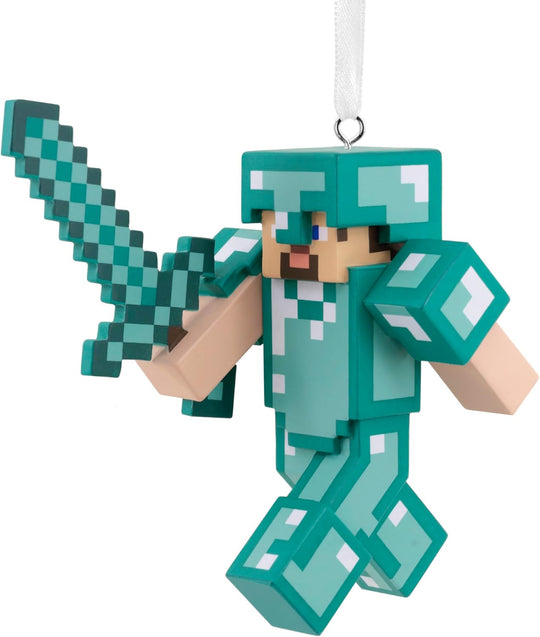 Hallmark Minecraft Steve in Diamond Armor Christmas Ornament