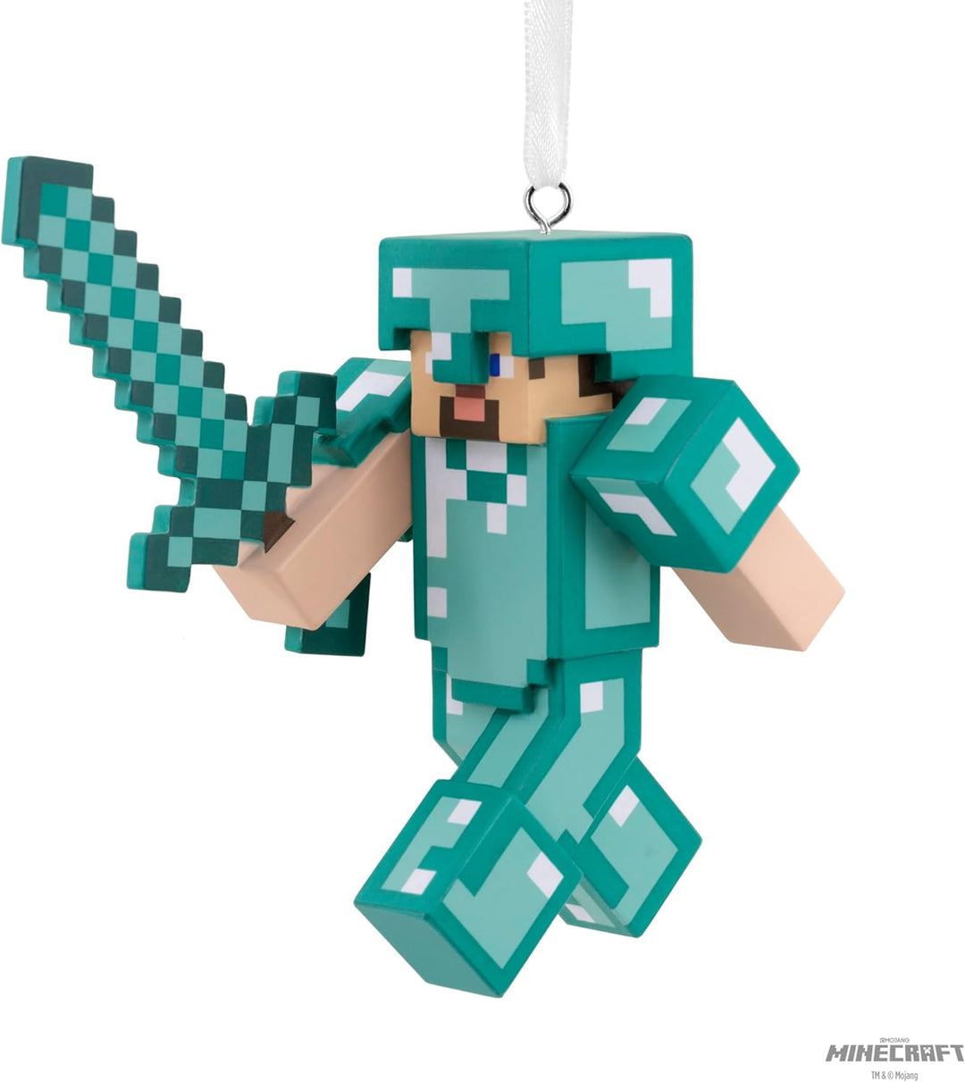 Hallmark Minecraft Steve in Diamond Armor Christmas Ornament