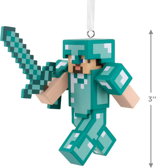 Hallmark Minecraft Steve in Diamond Armor Christmas Ornament