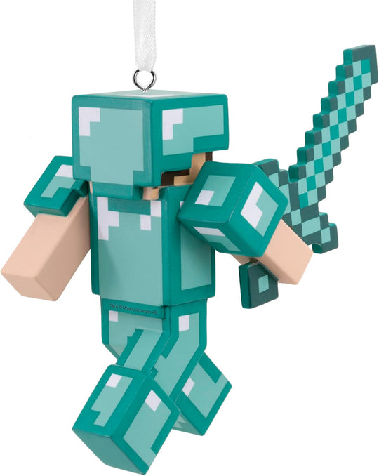 Hallmark Minecraft Steve in Diamond Armor Christmas Ornament