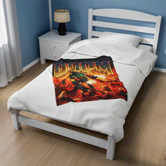 Doom Classic Velveteen Plush Blanket Gapo Goods