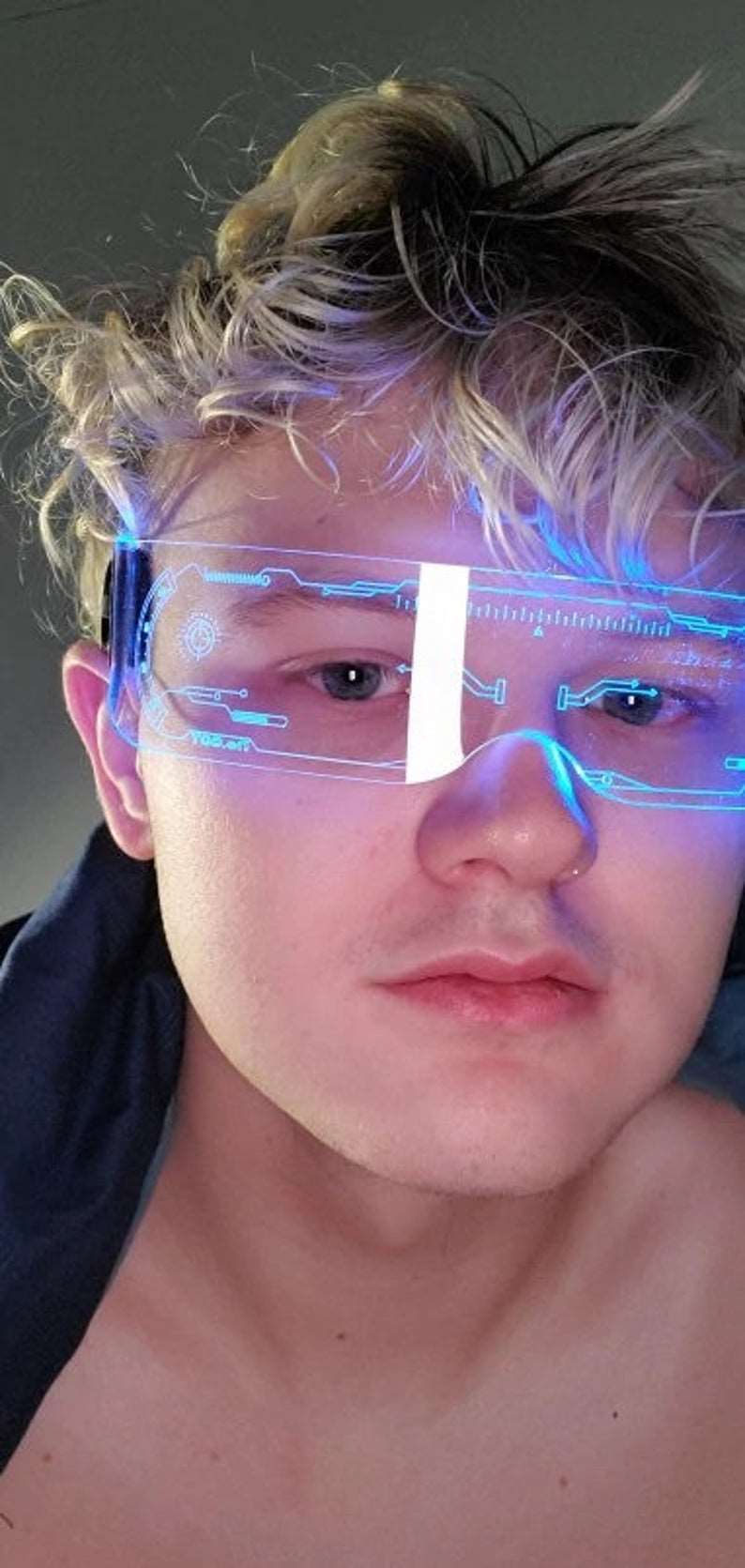 Futuristic Cyberpunk LED Visor Glasses (7 Color Change) Gapo Goods