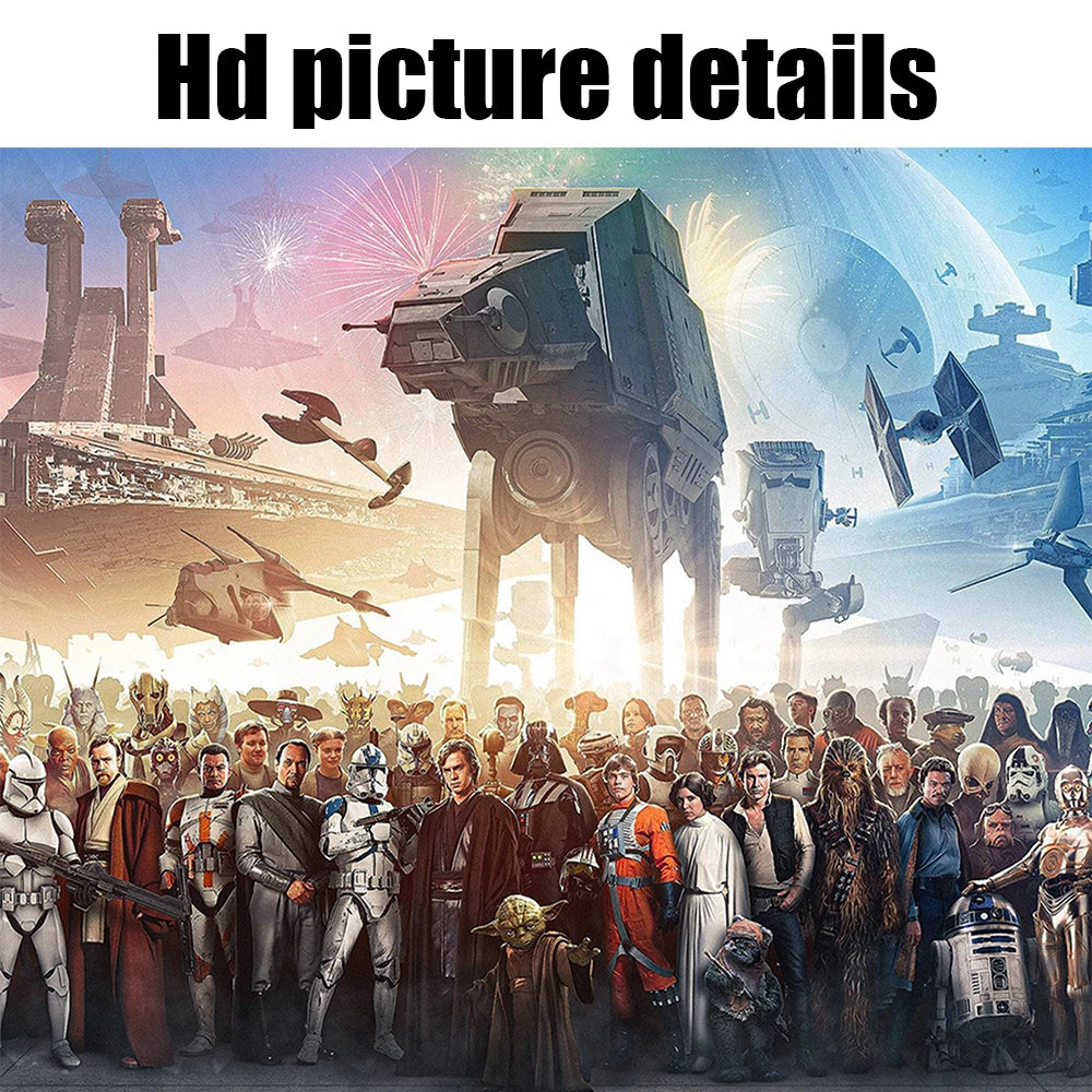 Galactic Icons: Star Wars Character Canvas Art for Fans