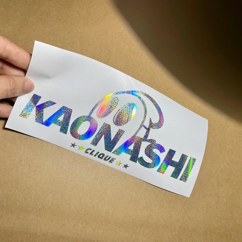 KAONASHI JDM Coche Motocicleta Eléctrica Pegatina Protector Delantero Pegatina Ventana Trasera Parabrisas Pegatina Reflectante Coche Pegar