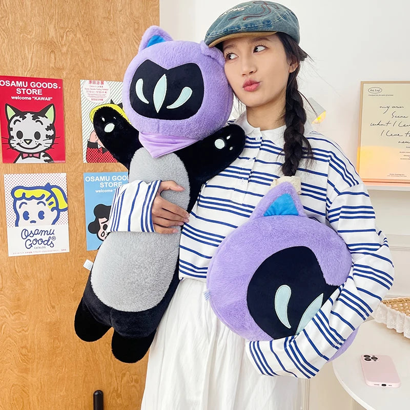 Omen Shadow Cat Plush - Valorant-Inspired Fanmade Doll