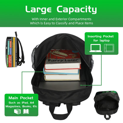 Geometry Dash Kids Backpack - Anime Cartoon School Bag for Boys and Girls