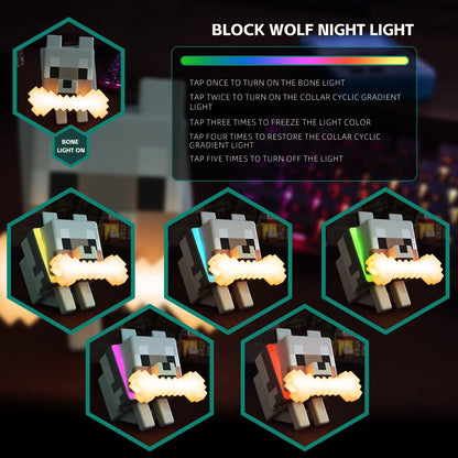 Wolf Dog 3D LED Night Light — Gaming Room & Desk Lamp