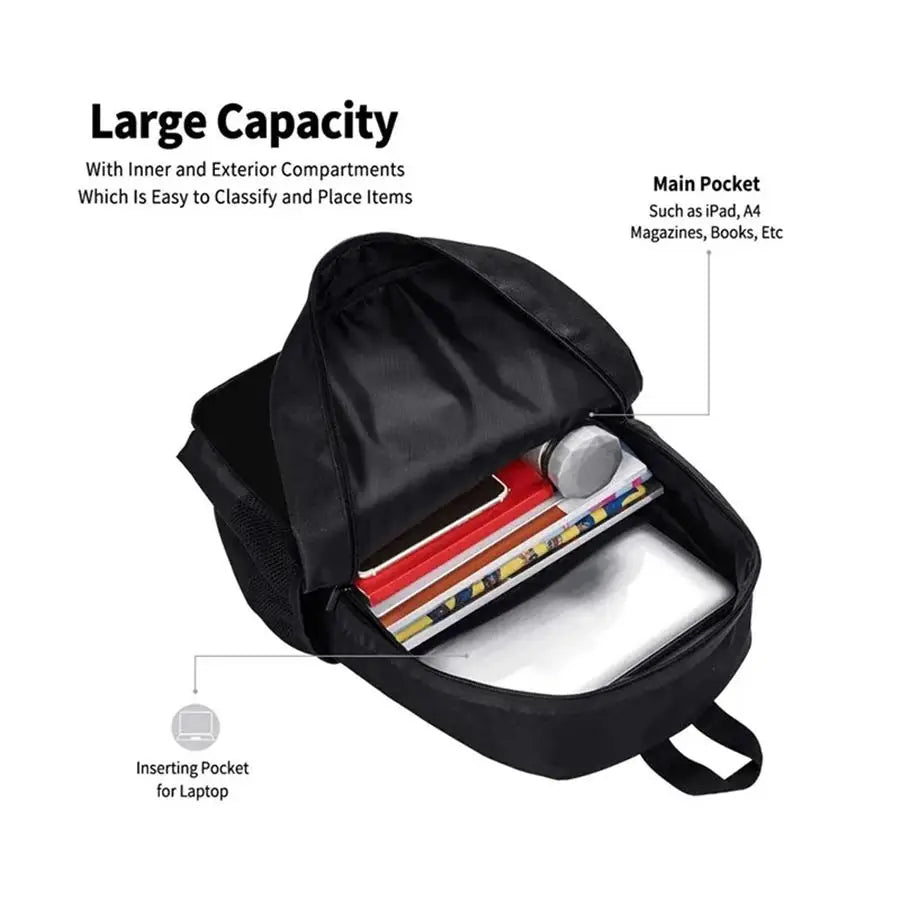 Roblox 15-Inch Kids Backpack - Lightweight Cartoon Print with Adjustable Straps for Boys and Girls