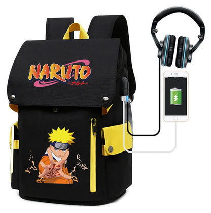 Naruto Large Capacity Anime Backpack - School, Laptop and Travel Bag