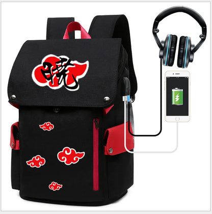 Naruto Large Capacity Anime Backpack - School, Laptop and Travel Bag
