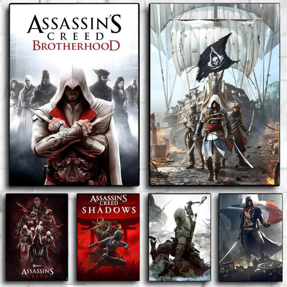 Assassin's Creed Wall Art Poster - Premium Gaming Print, Multiple Sizes