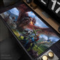 Monster Hunter World Alfombrilla de Ratón Alfombras de Mesa Teclado de Goma Kawaii XXL 90x40cm Alfombrilla Antideslizante
