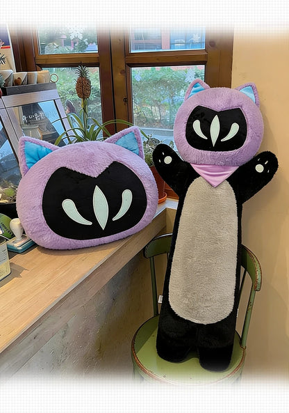 Omen Shadow Cat Plush - Valorant-Inspired Fanmade Doll