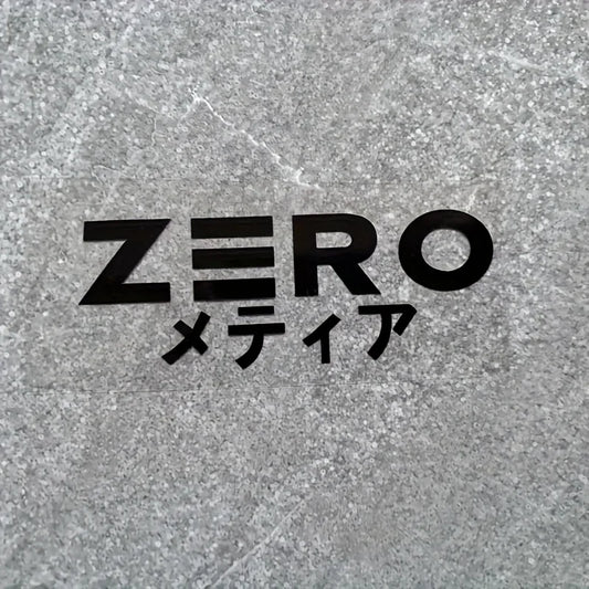 1 unidad de calcomanía de vinilo JDM japonés "ZERO" (メティア), calcomanía impermeable para coches y motocicletas