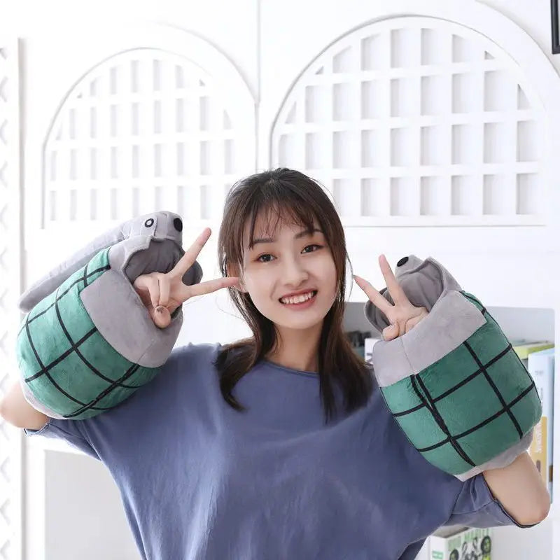 My Hero Academia Bakugo Katsuki Plush Toy Cosplay Gloves Cuff Arm Wrist Band Power Bracer Grenades Stuffed Toy For Kids