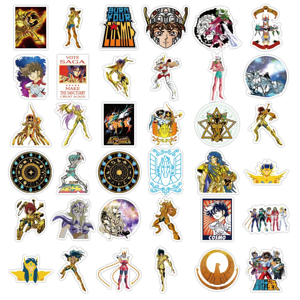 10/30/50pcs Classic Saint Seiya Anime Stickers Shaina Saori Kido Sticker Aesthetics Laptop Skateboard Shiryu Ikki Hyoga Decals