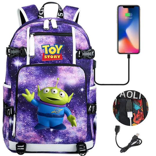 Buzz Lightyear Woody Schoolbag USB Charging Backpack - Gapo Goods Backpack 012