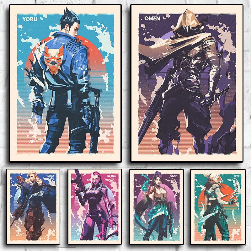 Valorant Legends: Character Canvas Art for Gamers