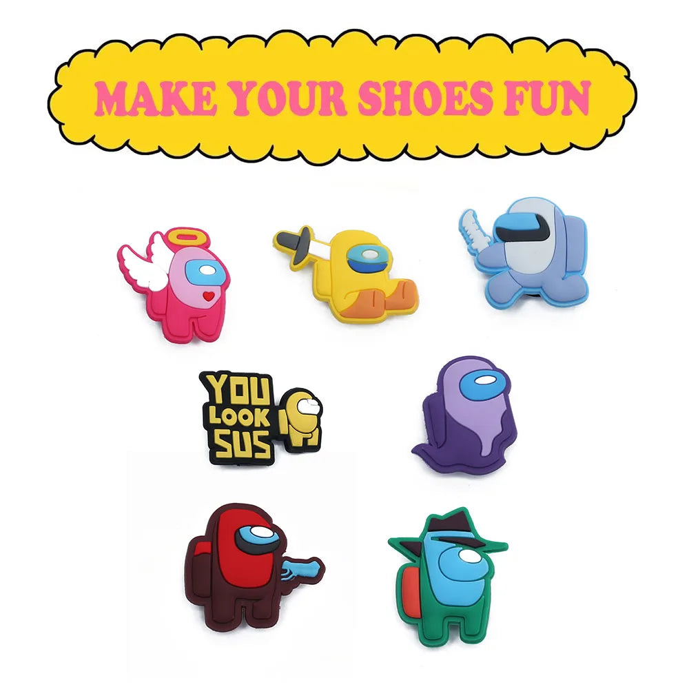 Game Cartoon Shoe Charms - PVC Clog Accessories for Kids, Parties, and Gifts