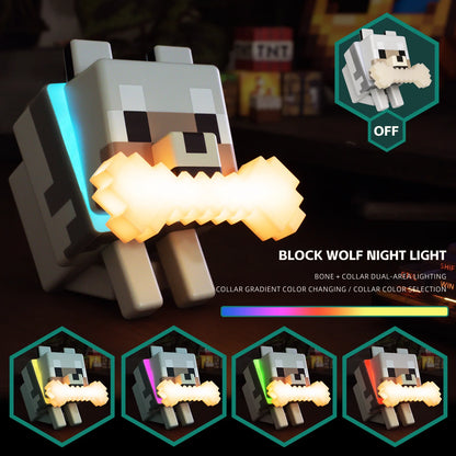 Wolf Dog 3D LED Night Light — Gaming Room & Desk Lamp
