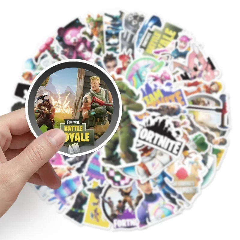 50PCS Fortnite Character & Graffiti Stickers – Waterproof Vinyl Decals for Laptops, Water Bottles, Skateboards & More