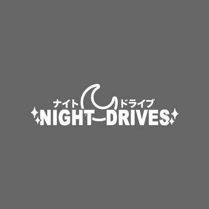 NIGHT DRIVES JDM parabrisas ventana lateral modificación de carrocería personalidad tira de flores pegatina impermeable para coche motocicleta coche