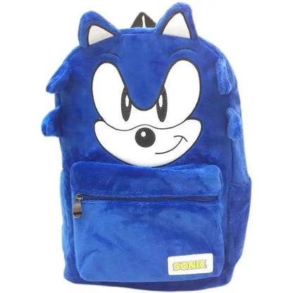 Sonic the Hedgehog Plush Backpack - Large Capacity Anime Schoolbag for Kids