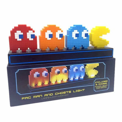 Pac-Man and ghosts light set with packaging on a white background