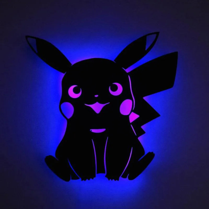 a black and purple picture of a pikachu