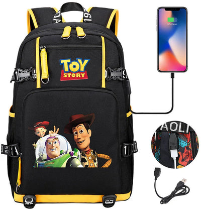 Buzz Lightyear Woody Schoolbag USB Charging Backpack - Gapo Goods Backpack 011