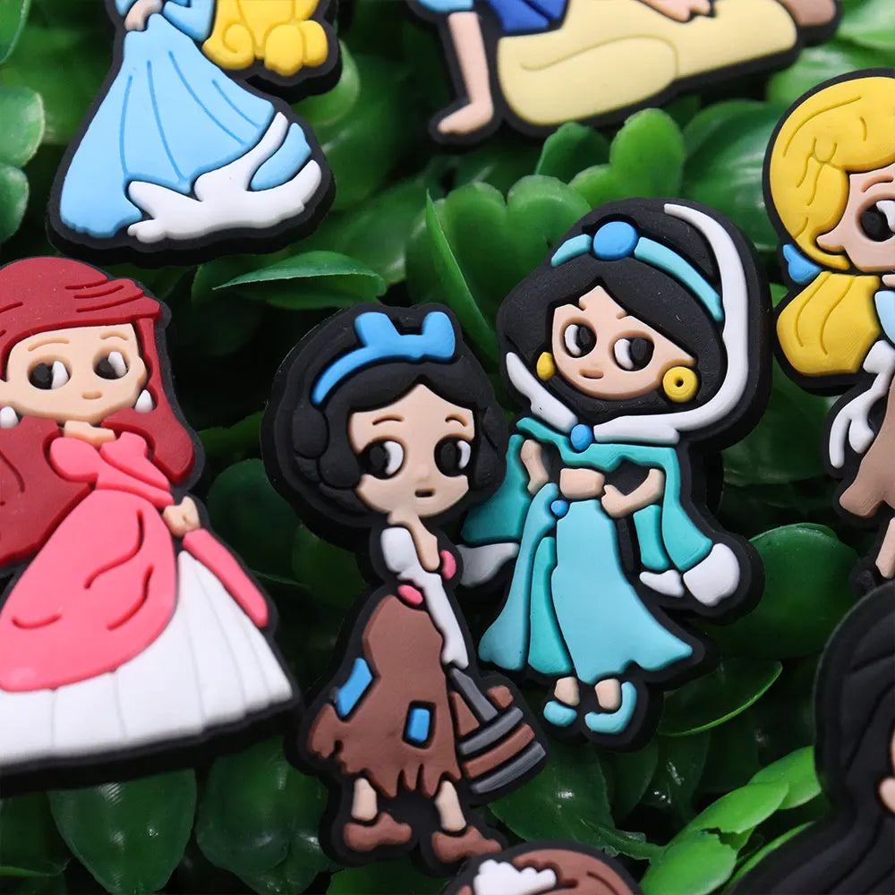 Snow White Tinker Bell Shoe Charms Princess Button Decorations Disney Girls Favorite Birthday Gift