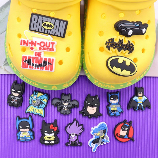 Superhero Croc Sandals Charms- Clog Buckle Accessories - 1-15Pcs