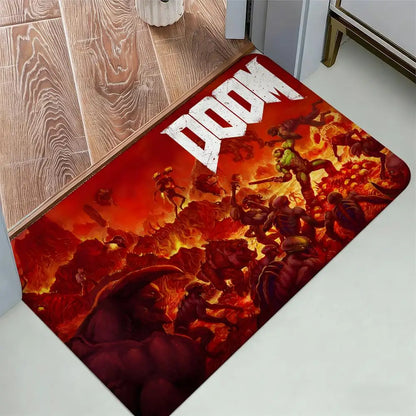 DOOM Battle Arena Gaming Rug - Flannel Non-Slip Floor Mat