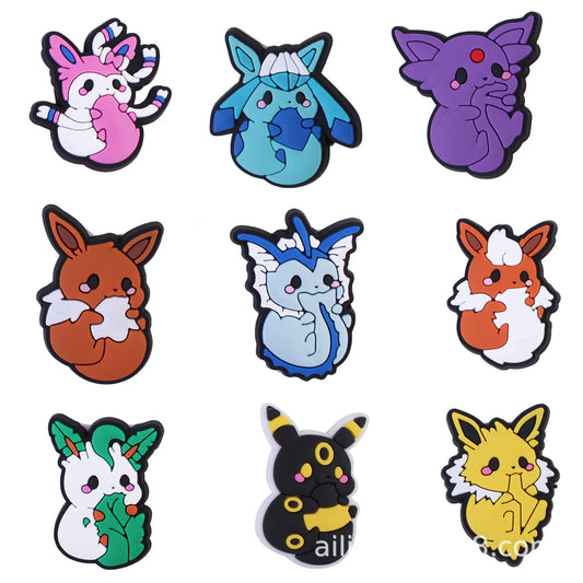 Cute Pokemon DIY Shoe Buckles - Anime Themed - Wholesale Slippers Accessories