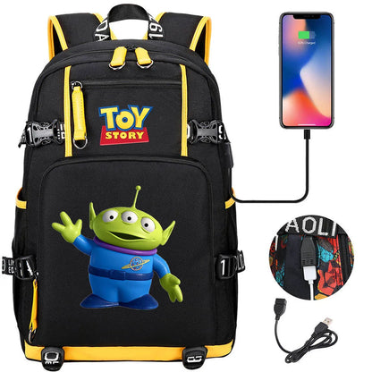 Buzz Lightyear Woody Schoolbag USB Charging Backpack - Gapo Goods Backpack 013