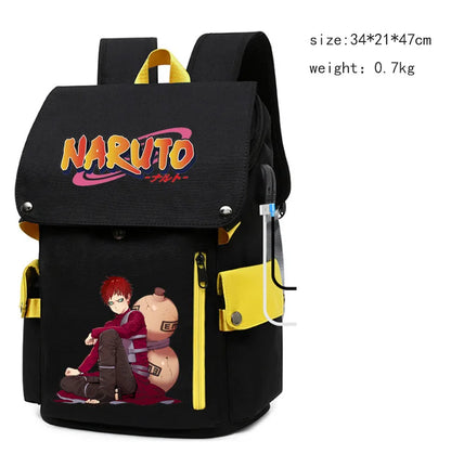 Naruto Large Capacity Anime Backpack - School, Laptop and Travel Bag