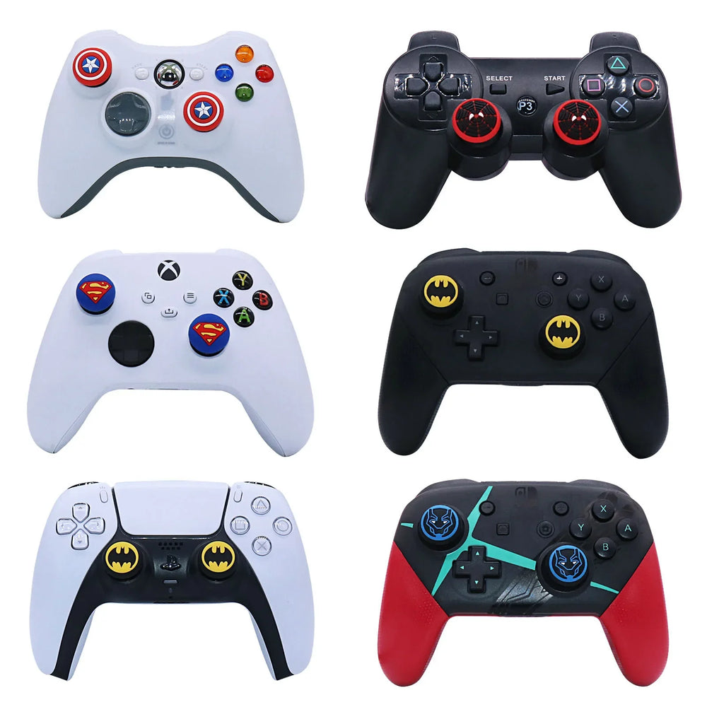 Spiderman Thumb Grip Caps for Playstation 5 and Xbox Series Controllers - Game Joystick Accessories