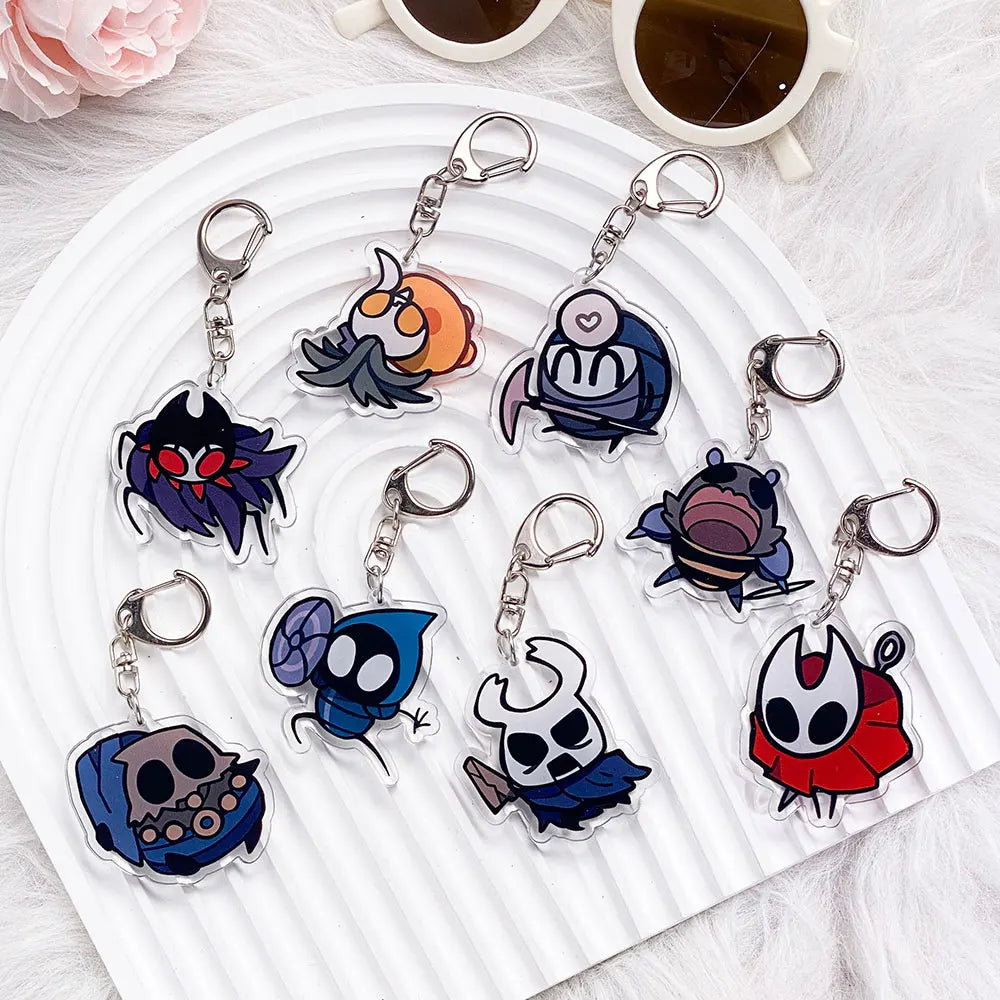 Hollow Knight Acrylic Keychain  Cute Cartoon Bag Charm & Backpack Pendant Gift