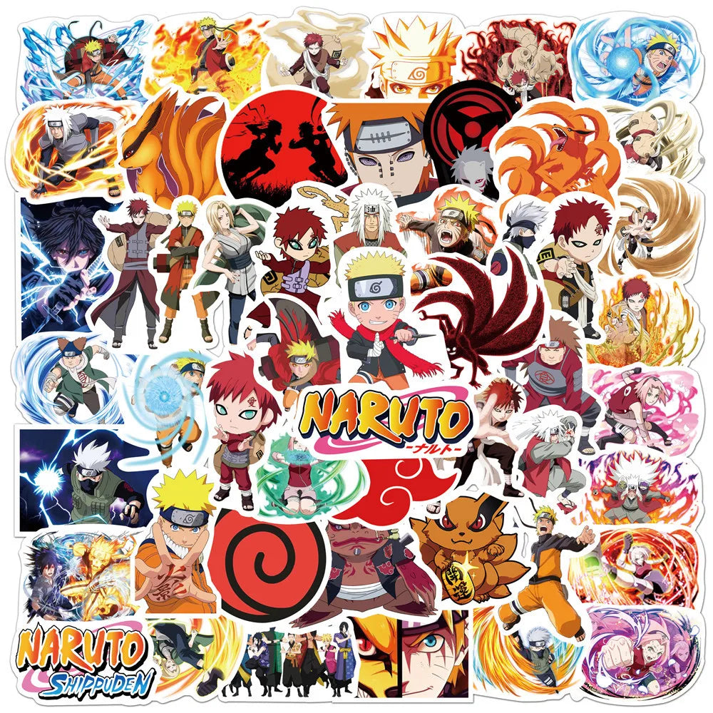 50-100PCS Naruto Anime Stickers – Waterproof Vinyl Decals for Laptops, Water Bottles, Skateboards & More