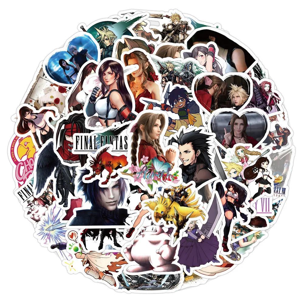 10/30/60PCS Final Fantasy Stickers – Waterproof Vinyl Decals for Laptops, Water Bottles, Consoles & More