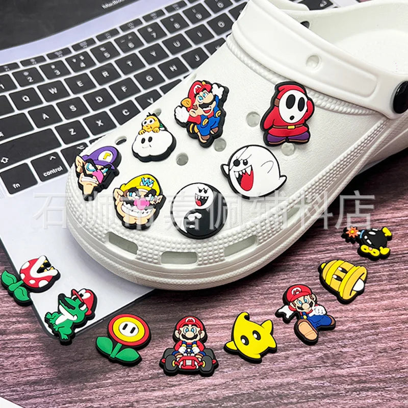 25-piece unique Super Mario shoe charms