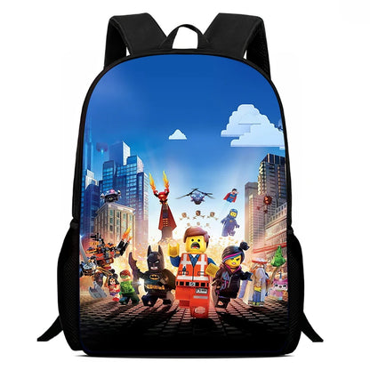 Roblox 15-Inch Kids Backpack - Lightweight Cartoon Print with Adjustable Straps for Boys and Girls