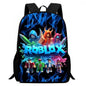 Roblox 15-Inch Kids Backpack - Lightweight Cartoon Print with Adjustable Straps for Boys and Girls