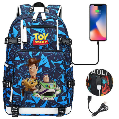 Buzz Lightyear Woody Schoolbag USB Charging Backpack - Gapo Goods Backpack 001