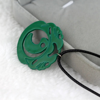 Tomb Raider Lara Croft 3D Printed Pendant Necklace — Brown Leather Chain