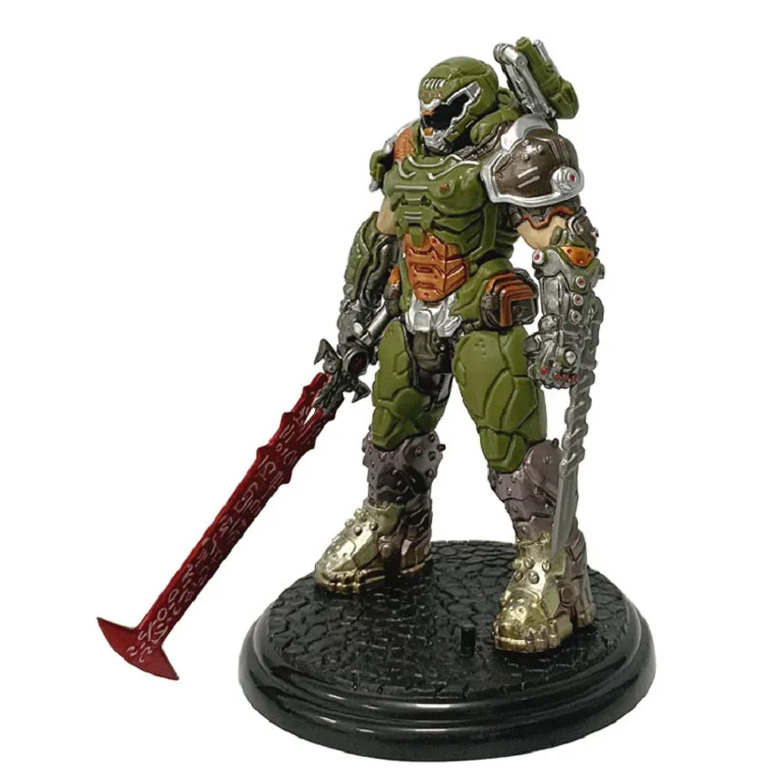 Doom Slayer Eternal Collectible Figure – 21cm PVC Demon Hunter Desktop Statue