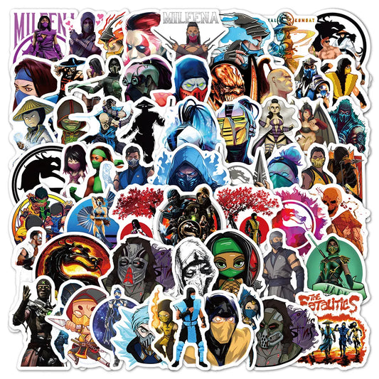 10/30/60PCS Mortal Kombat Stickers – Waterproof Vinyl Decals for Laptops, Water Bottles, Consoles & More